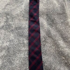 The Tie Bar Burgundy and Black Checkered Tie